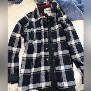 Orvis Women’s Black and White Plaid Button-Front Jacket